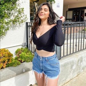 Off the shoulder crop top